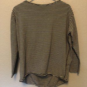 Lululemon 3/4 Sleeve Striped Top